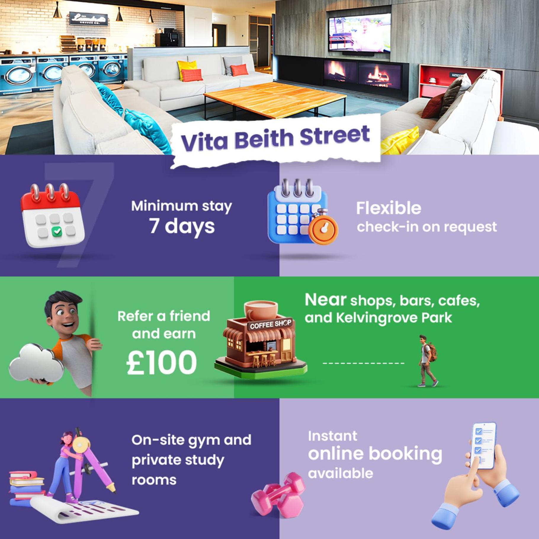 Student-only Prestigious Studio, Beith Street Glasgow